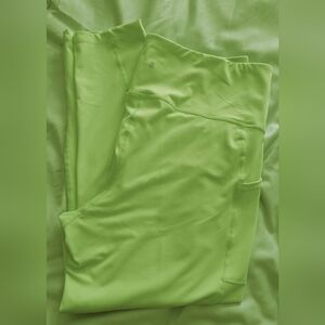 Ideology Women's Size XL GREEN Side Pockets Leggings